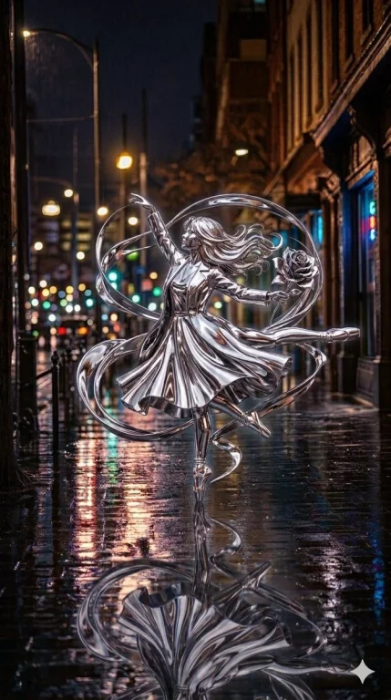 Luminescent Dance in the Rain