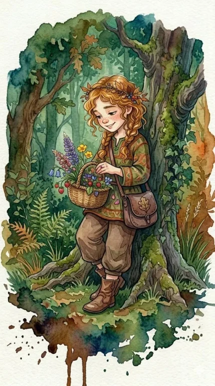 Whimsical Watercolor Tales in the Forest