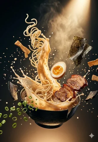 Suspended Sushi: A Culinary Masterpiece in Midair — Nano Banana 2 AI Prompt: A hyper-realistic ultra cinematic floating sushi photography editorial — premium...