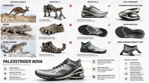 Innovative Shoes Inspired by Nature's Best — Nano Banana 2 AI Prompt: do this for 3 random animals for a shoe IMAGE = Σ(w_i × β_i) → target render //...