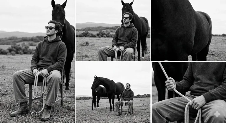 Monochrome Serenity: A Portrait in Contrast