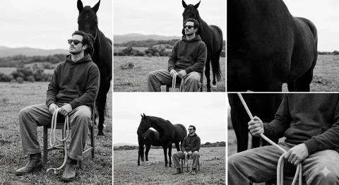 Monochrome Serenity: A Portrait in Contrast — Nano Banana 2 AI Prompt: Use my reference photo as the subject (same face/likeness). Minimal black-and-wh...