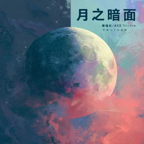 The Dark Side of the Moon Album Cover — Nano Banana 2 AI Prompt: 你是一名格莱美歌曲专辑封面的大设计师，请设计一款名叫"月之暗面"的专辑封面。 1、正...