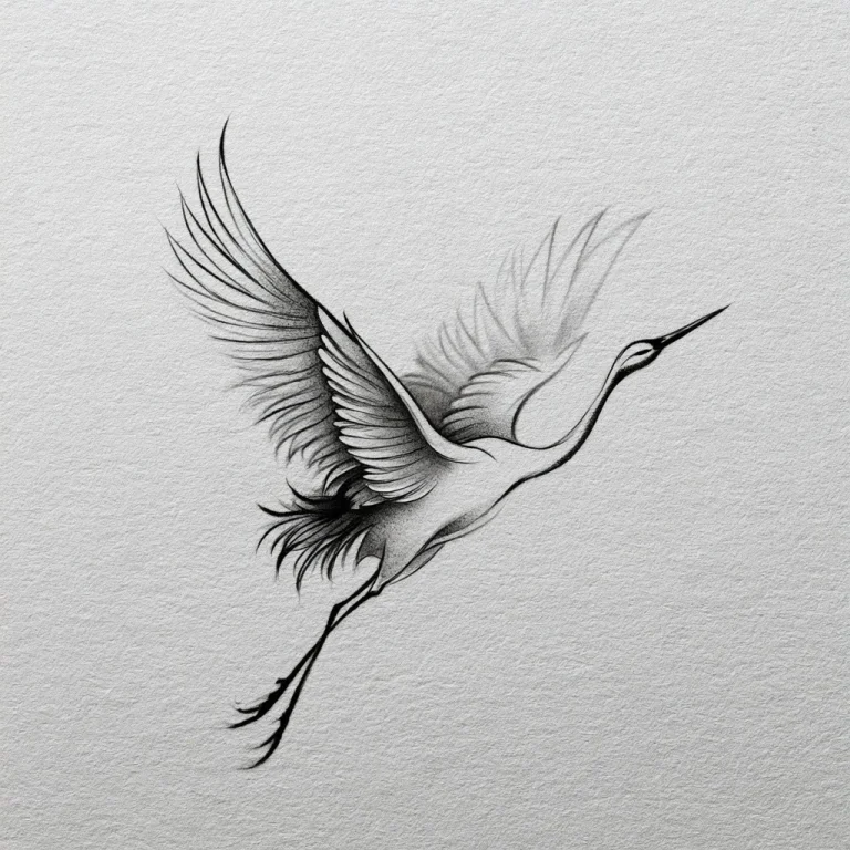 Crane Tattoo Idea