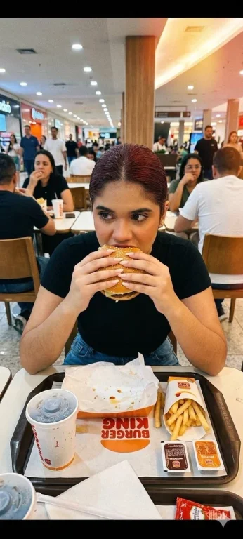 Casual Ice Cream Moment in a Brazilian Mall