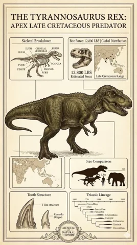 Saltwater Crocodile Museum Infographic — Nano Banana 2 AI Prompt: Prompt 1 ⤵️ "Museum of Natural History vintage scientific infographic poster. C...