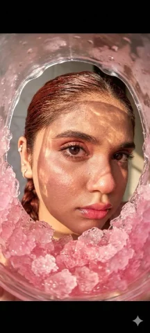 Frozen in Time: A High-Fidelity Portrait — Nano Banana 2 AI Prompt: A high-angle fisheye lens shot captures a young [reference image ethnicity] woma...