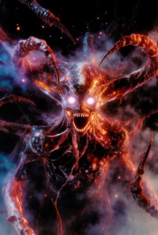 Cosmic Horror Unleashed: The Abyssal Entity — Nano Banana 2 AI Prompt: A highly detailed cinematic digital artwork of a terrifying cosmic horror entity...