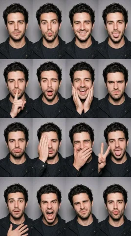 The Many Faces of One Woman: A Photobooth Grid — Nano Banana 2 AI Prompt: { "generation_request": { "meta_data": { "task_type": "p...