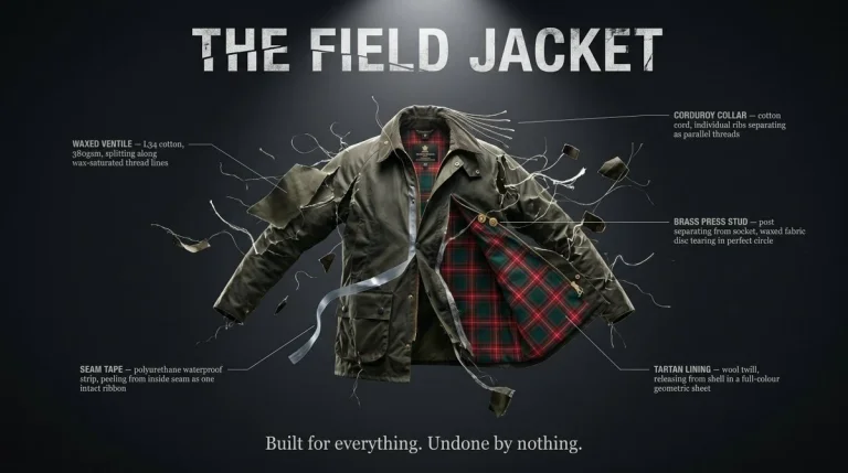 Garment in Mid-Disassembly with Precision Thread Mapping