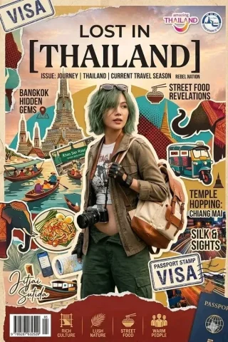Global Explorer Amid Gemini Nano Banana Vibes — Nano Banana 2 AI Prompt: Create a stylized travel poster / graphic collage for [Country]. The main subjec...