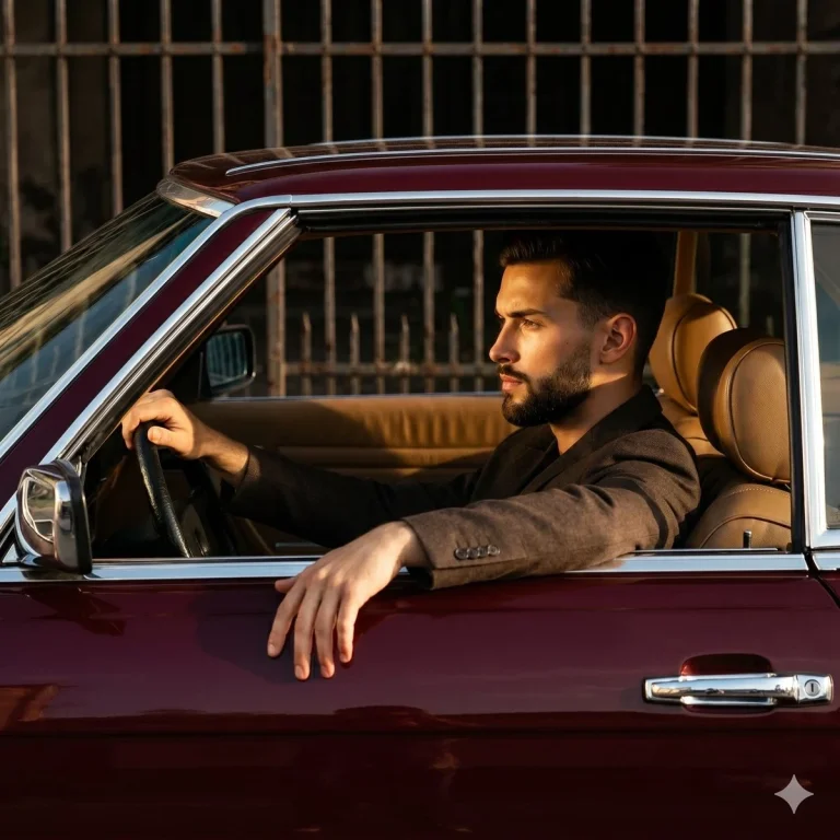 Elegance in Motion: A Vintage Car Portrait