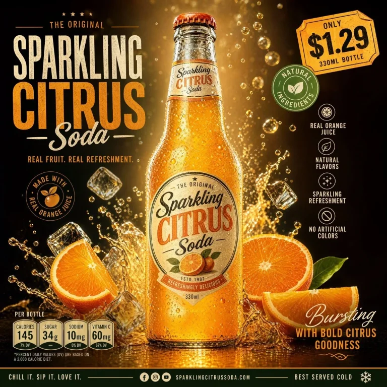 Refreshing Elegance: Sparkling Citrus Soda Showcase