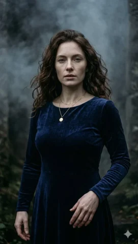Mystery in the Mist: A Portrait of Contemplation — Nano Banana 2 AI Prompt: { "prompt_details": { "subject": "A woman with long, voluminous curl...