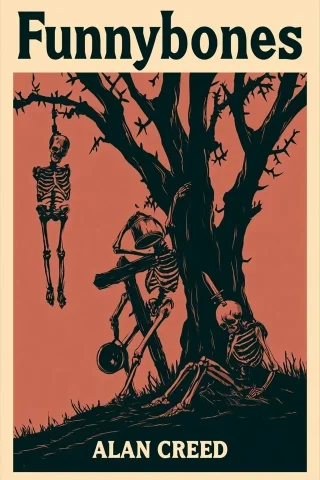 Silhouette of Ghostly Tree — Nano Banana 2 AI Prompt: an image silhouette illustration, folk-horror aesthetic, woodcut-inspired, duoto...