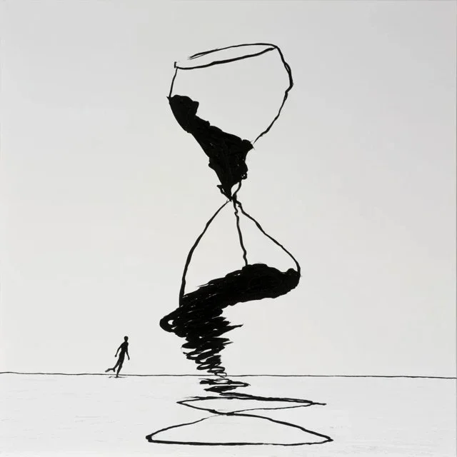 Mixed Sand and Mercury Hourglass