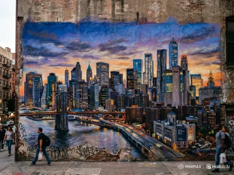 Urban Harmony in Chalk Pastels — Nano Banana 2 AI Prompt: A chalk pastel mural of [subject] on a weathered wall, powdery pigment texture,...