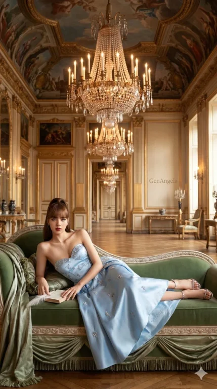 Golden Reverie in a Baroque Ballroom