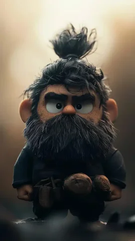 3D Pixar Viking Carpenter — Midjourney v6 AI Prompt: 3d cartoon character in pixar style of full body view of Ancient Warrior, really...