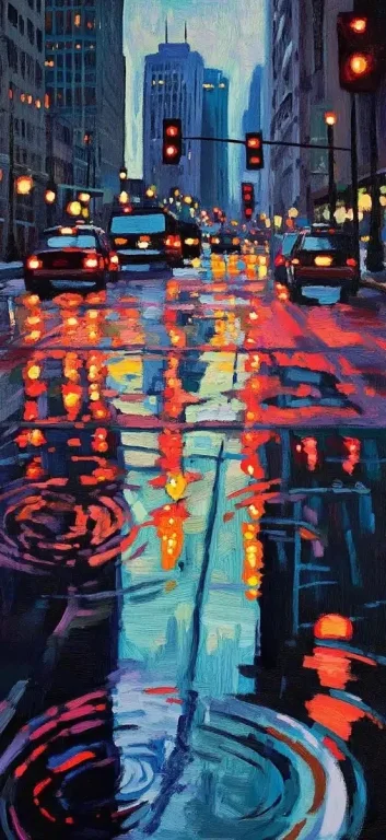 Urban Reflections in Bold Colors