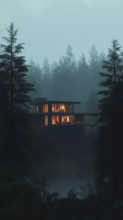 Modern Cabin in Forest