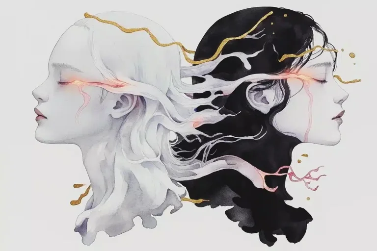 Watercolor Gemini Profiles