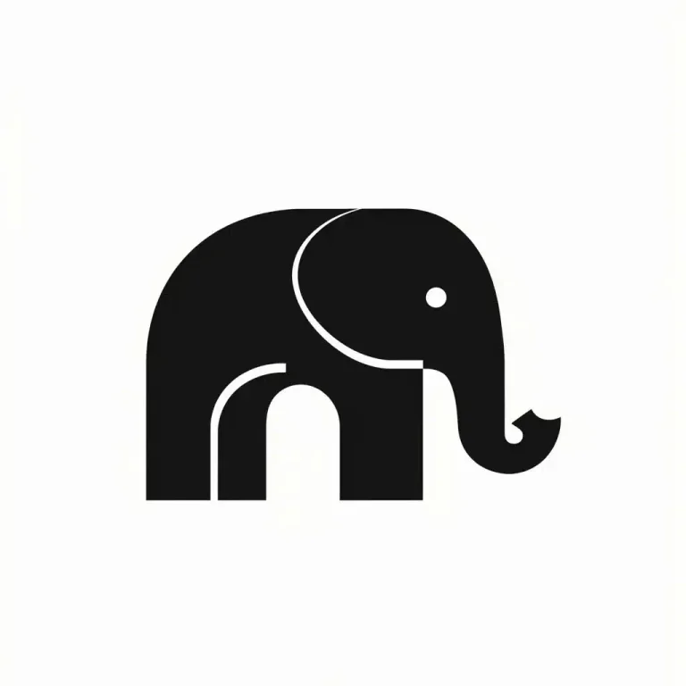 Abstract Elephant Skate Logo