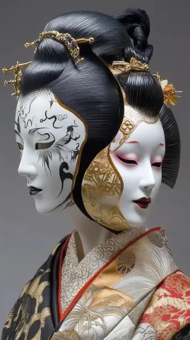Hyper-Realistic Zombie Geishas — Midjourney v6 AI Prompt: hyper-realistic pgoto , the most halloween horror scary terror photography ever...