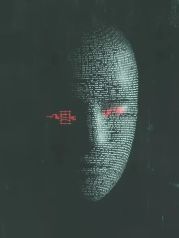 Futuristic AI Conflict Los Angeles — Midjourney v6 AI Prompt: TECHNO-ANTHROPOLOGIC CRISIS ai crisis new cold war with artificial intelligence...