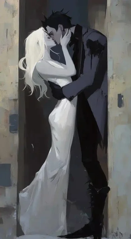 Gothic Couple in Disney Style