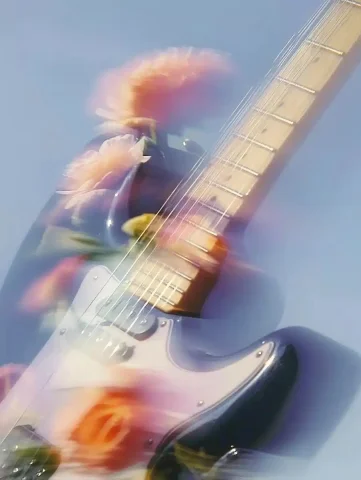 Transparent Guitar with Toadstools — Midjourney v6 AI Prompt: close-up realistic photo of a guitar made of transparent plastic, toadstools, lo...