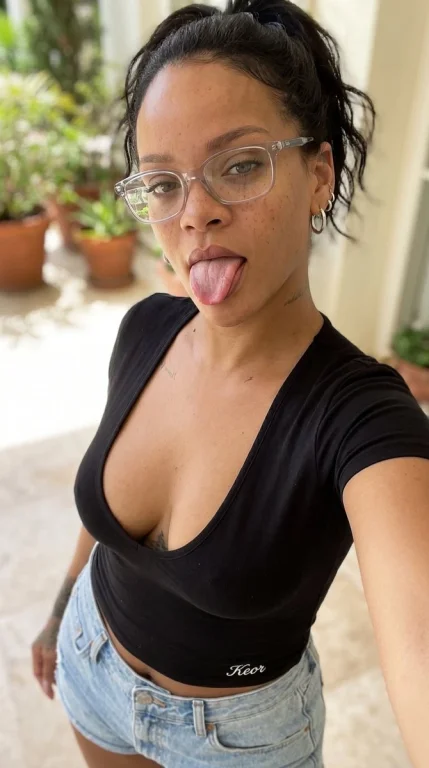 Playful Glam Close-Up with Glasses