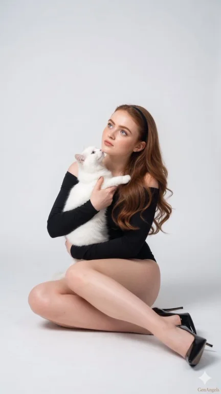 Sadie Sink in Minimalist Studio Elegance