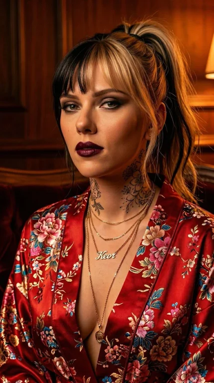 Bold Beauty in a Traditional Kimono