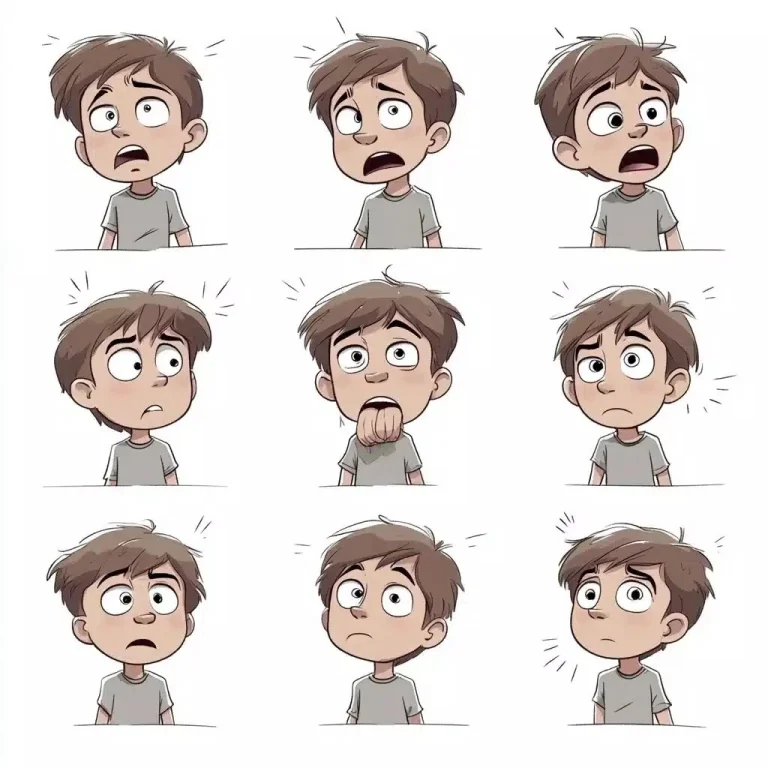 Cartoon Boy Dynamic Poses