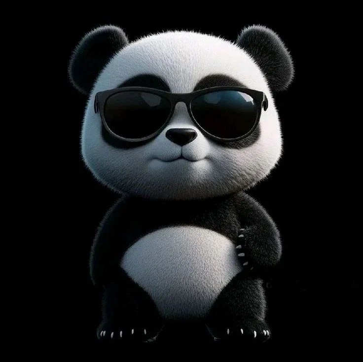 Cosmic Panda in Purple Streetwear