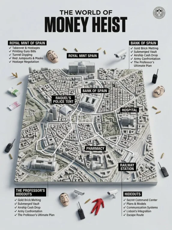 Money Heist Terrain: A Hyper-Realistic 3D Guide Map