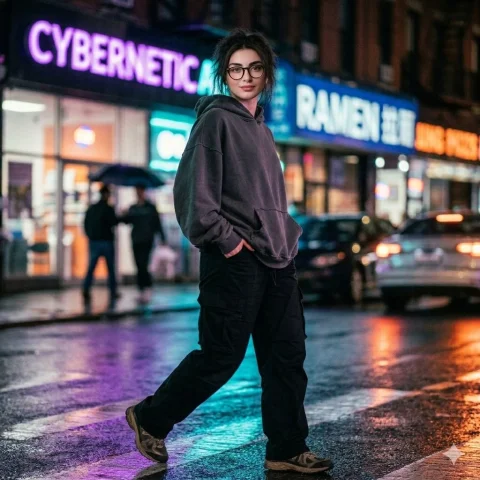 Neon Street Rebel in Cyberpunk Rain — Nano Banana 2 AI Prompt: { "image_generation_prompt": { "subject": { "description...