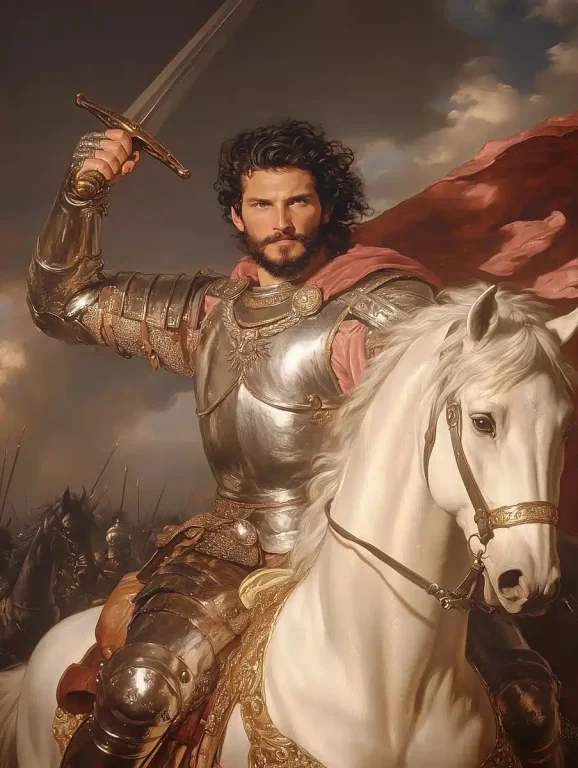 Renaissance Gladiator on Stallion