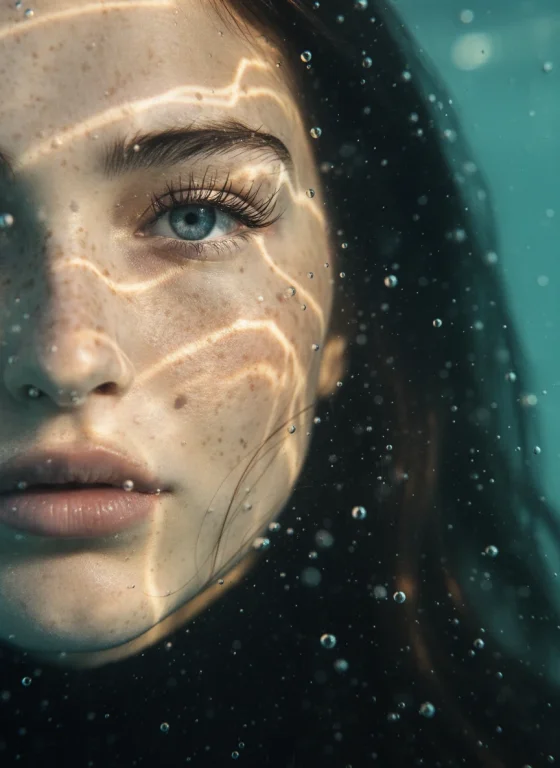 Hyper Realistic Ultra Detailed Close Up Portrait Showing Only The