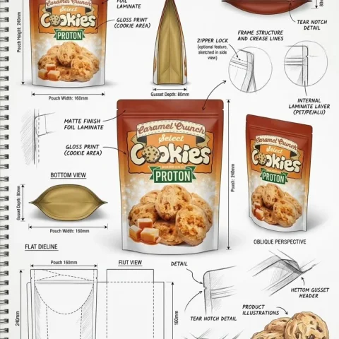 Gemini Nano Banana Packaging: Ultra-Detailed Industrial Design Sheet — Nano Banana 2 AI Prompt: Using the attached image, create an illustration sheet of professional industria...