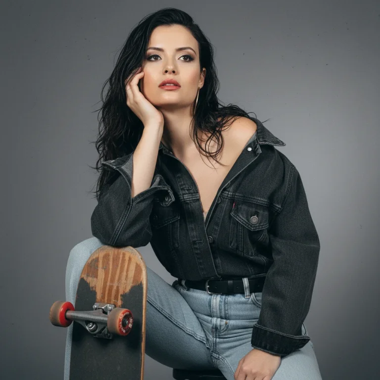A Professional Studio Portrait With A Streetwear Aesthetic And A