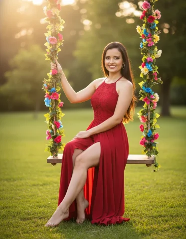 A Full-Length Portrait With A Romantic And Dreamy Aesthetic, Capt — Nano Banana Pro AI Prompt: A full-length portrait with a cinematic aesthetic, capturing a confident and ind...