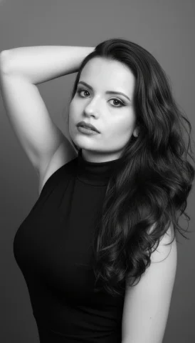 A High-Quality Black And White Studio Portrait Capturing The Clas — Nano Banana Pro AI Prompt: A high-quality black and white studio portrait capturing the classic beauty and...