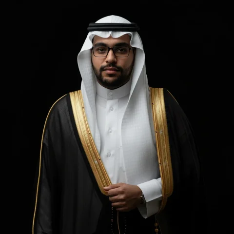 A Realistic Portrait Of A Man Wearing Traditional Saudi Attire - — Nano Banana Pro AI Prompt: A REALISTIC PORTRAIT OF A MAN WEARING TRADITIONAL SAUDI ATTIRE - A WHITE THOBE A...