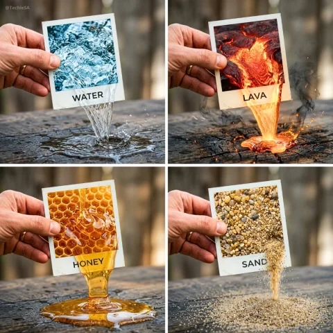 Fluid Dynamics in Vibrant Digital Art by Nano Banana — Nano Banana 2 AI Prompt: A hyper-realistic 3D photo concept showing a hand holding a square polaroid phot...