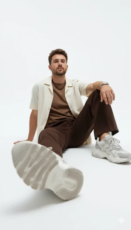 Modify The Attached Image Of A Man Sitting On A Bright White Surf