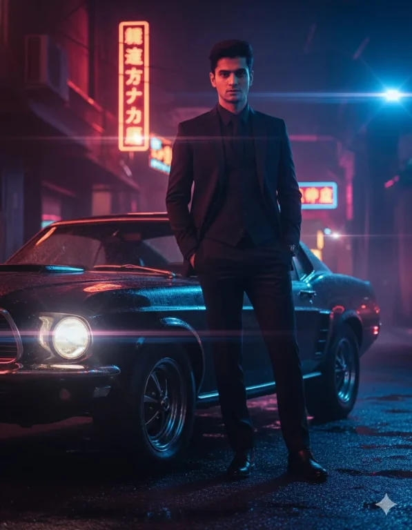 Cinematic Film Still From The John Wick Franchise, Neo-Noir Aesth