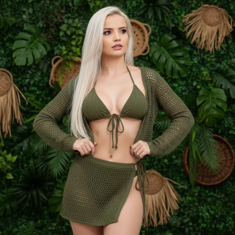 A Medium-Length Photograph With A Tropical And Glamorous Aestheti