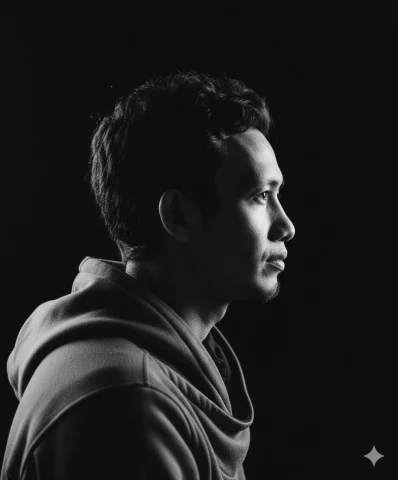 Can You Make This A Monochrome Side-Profile Shot Of Me, With Ligh — Nano Banana Pro AI Prompt: Can you make this A monochrome side-profile shot of me, with light highlighting...